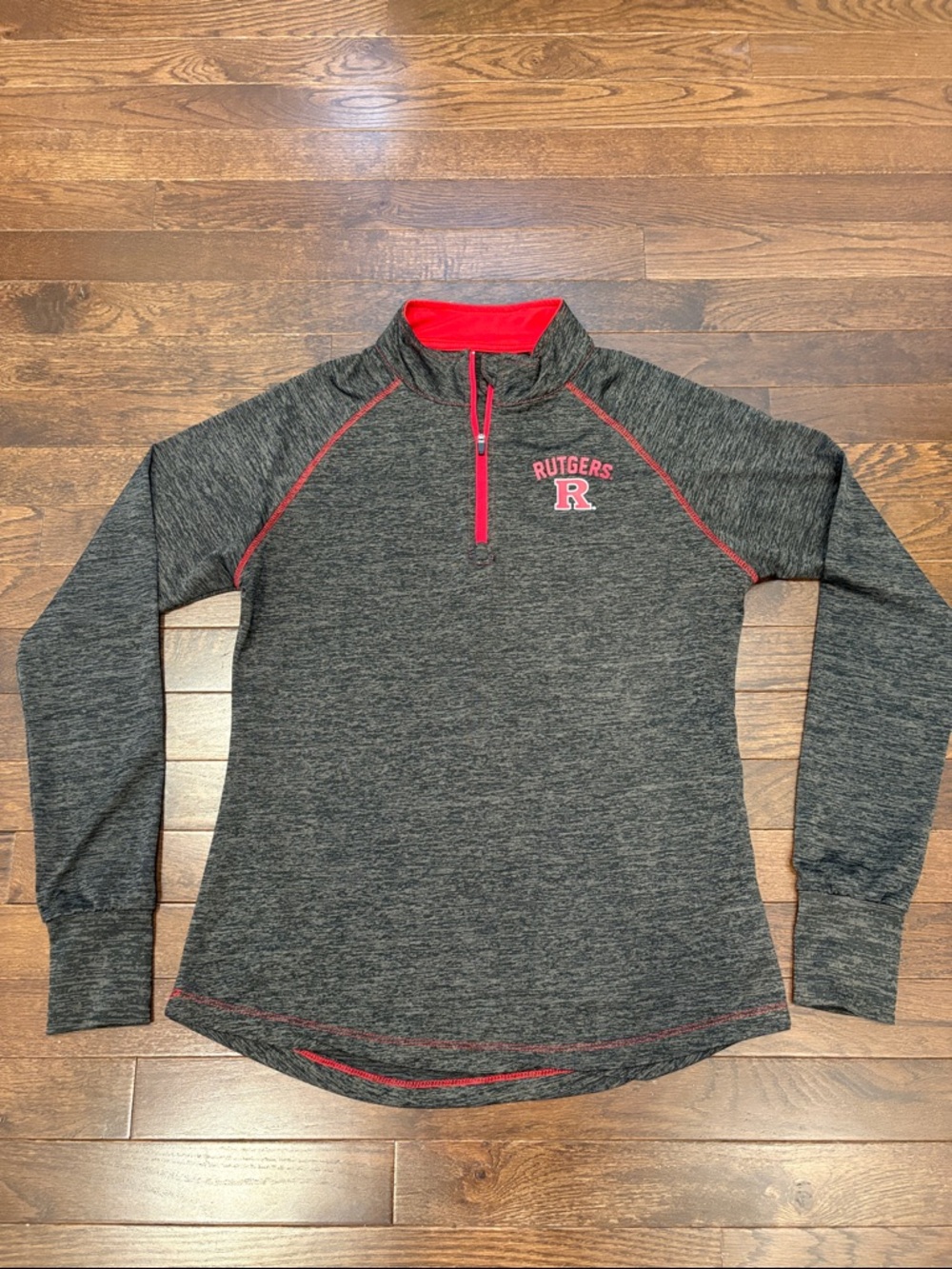 Rutgers Scarlet Knights Women's 1/4 Zip Long Sleeve Performance Top - Small